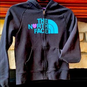 Girls NORTH FACE full zip sweatshirt w pockets ⛰